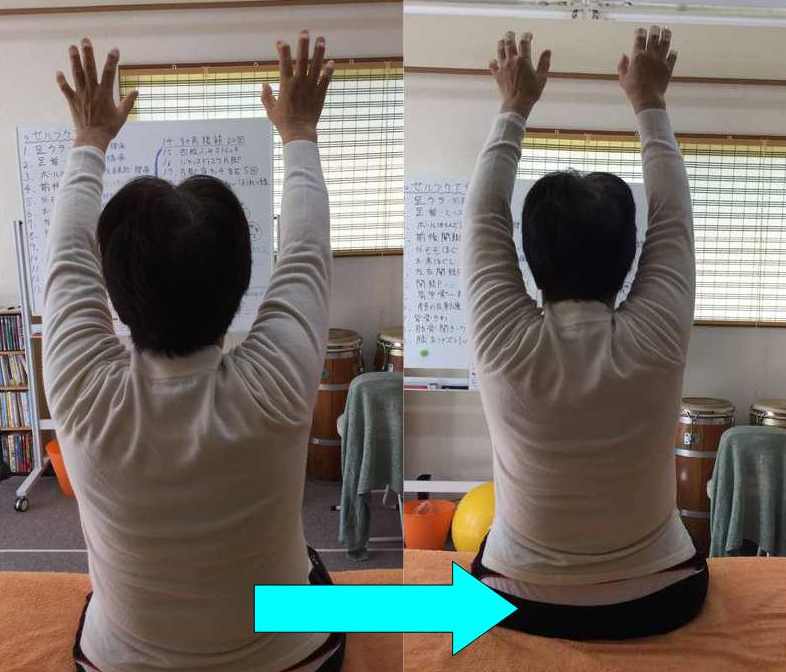 横須賀整体肩の可動域変化